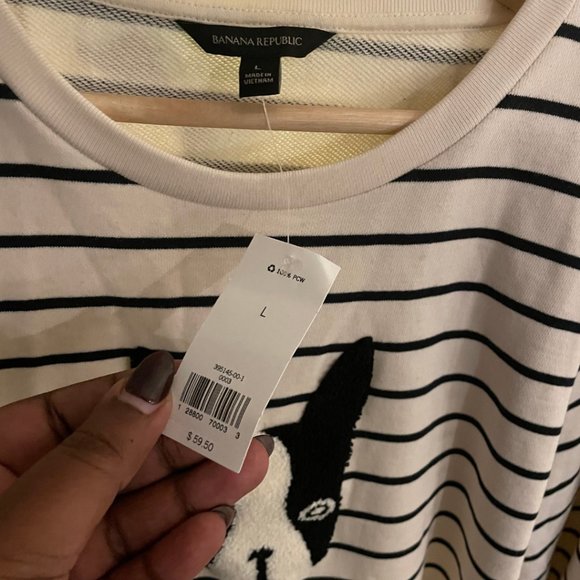 Banana Republic French Bulldog Adorned Crew - Picture 3 of 4